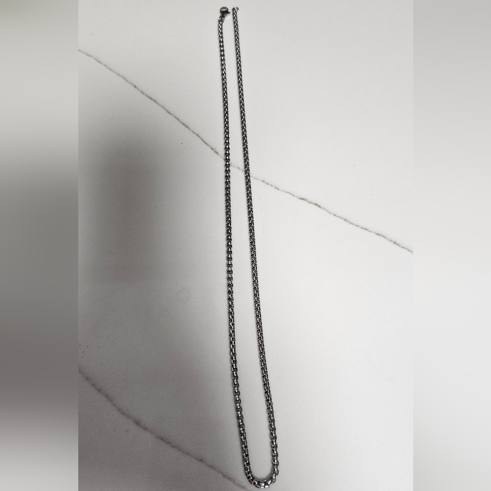 Men's Silver Stainless Steel 24" Chain Necklace
